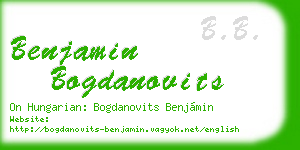 benjamin bogdanovits business card